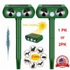 Unbranded 2 Pack Solar Ultrasonic Animal Repellent Dog Cat Skunk Deer Raccoon For Garden