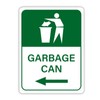 Garbage Can Tin Sign Durable Warning Wall Tin Sign Weather