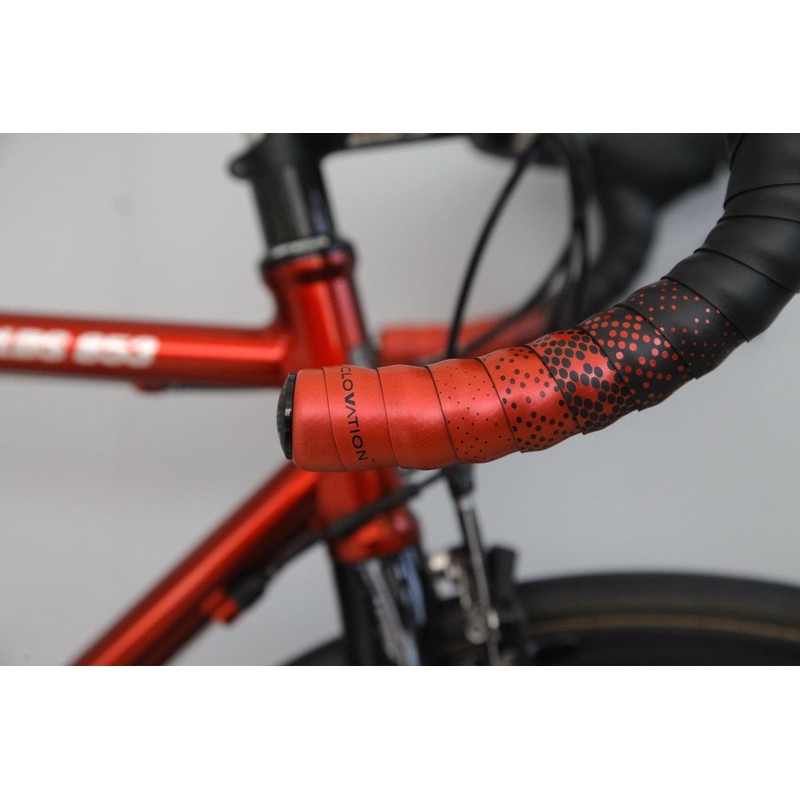 CICLOVATION Leather Touch SHINNING Metallic Bar Tape Candy Apple Red
