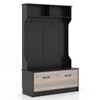 Tangkula 63 Inches Hall Tree with Coat Rack and Storage
