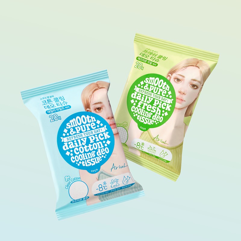 Ariul Smooth & Pure Cooling Deo Tissue 20P 1+1 Set