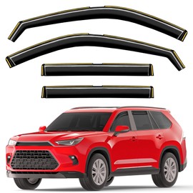 Saleago in-Channel Window Rain Guards Fit for Toyota Grand Highlander 2024 2025 Extra Durable Window Visors Window Deflectors Vent Visors Vent Shades Car Accessories-4 pcs 2-Q20