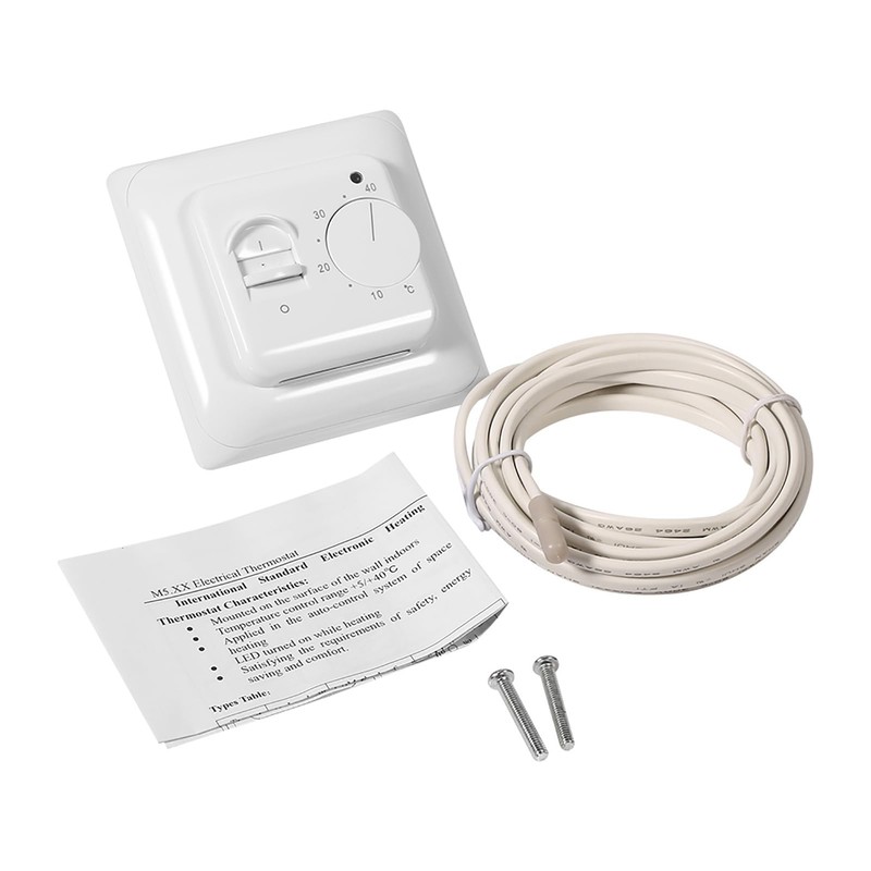 Eacam Room Floor Heating Thermostat, Manual Temperature Control Switch with