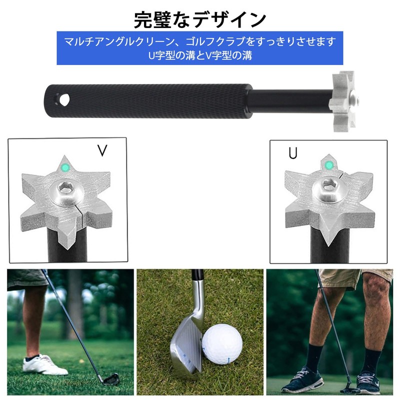 VIPMOON Golf Cleaning Tool Set, Iron Brush, Golf Club, Groove