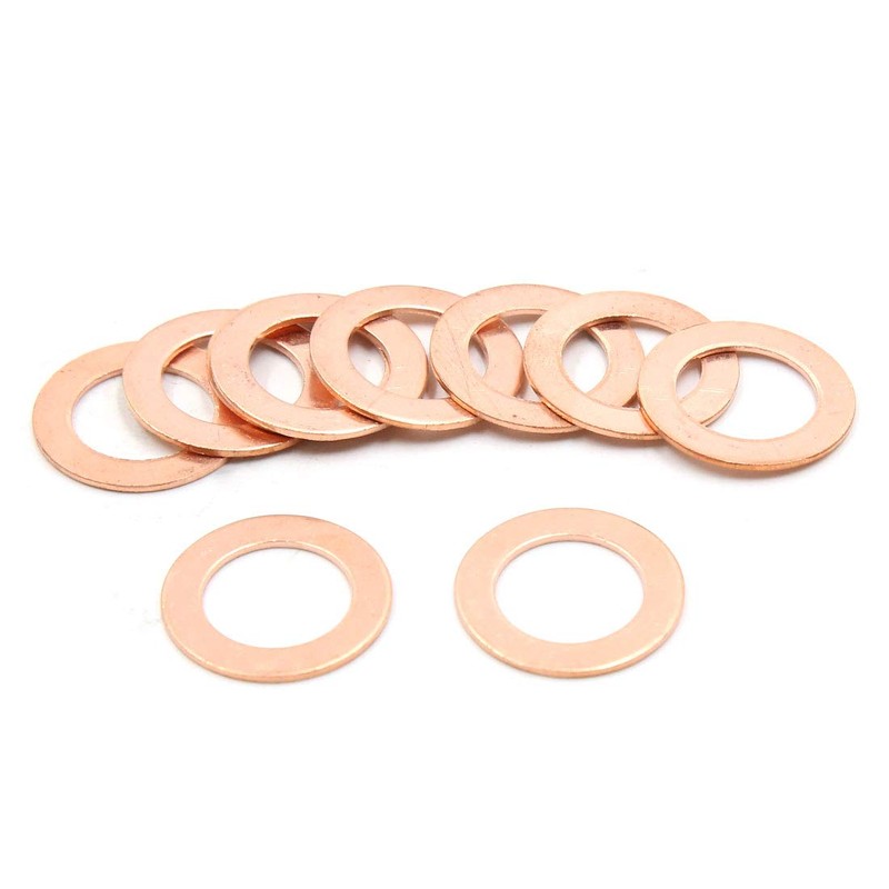 sourcing map Washers 10 Pieces Rings Flat Sealing Rings 15