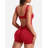 YEOREO One Piece Workout Jumpsuits for Women Backless Tummy Control