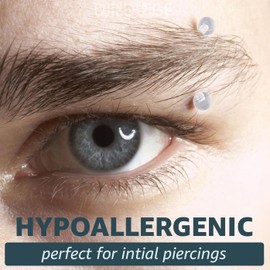 Bioflex 16g Clear Piercing Retainers - 6pc Eyebrow Piercing Curved - Invisible Cartilage Earrings for Rook, Helix, Daith, Tragus, Conch, Vertical Labret, Snake Bite 8,10,12mm