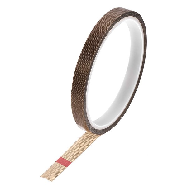 uxcell 10mm PTFE Coated Fabric Tape Brown High Temperature Tape
