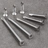 Wensilon（250pcs）#8×1-1/4”for Sheet Metal Self-Tapping Screws 410 Stainless Steel Flat Head