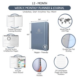 Harmony Goal Planner - A 12 Month Journey to Bring Harmony in Your Life, Increase Productivity, Passion, Success & Happiness - Life Planner, Habit-Tracker, Gratitude Journal & Organizer