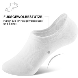 fitfets Trainer Socks Men's & Women's Socks 8 Pairs No Show Invisible Short Trainer Socks Unisex Set Size 35-50 Cotton Socks, 8 x white