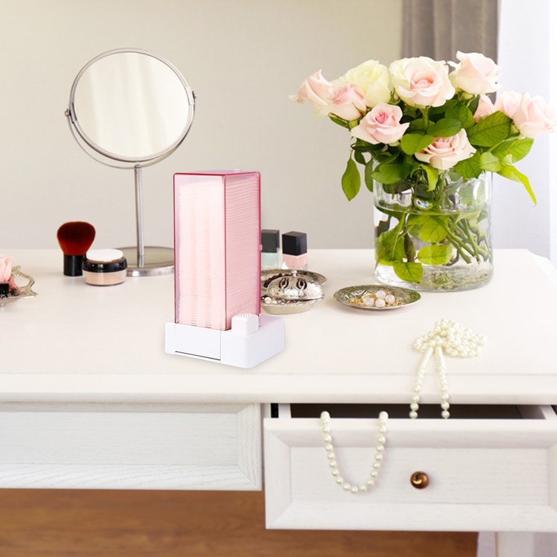 Automatic Cotton Pad Dispenser Press Out Makeup Cotton Holder Dispenser