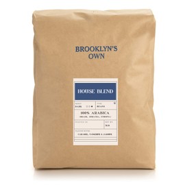Brooklyn's Own Dark Roast House Blend Whole Bean Coffee - 100% Arabica From Brazil, Sumatra and Ethiopia