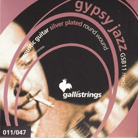 Galli GSB11 GYPSY Jazz Silverplated Wound, Ball End, Medium