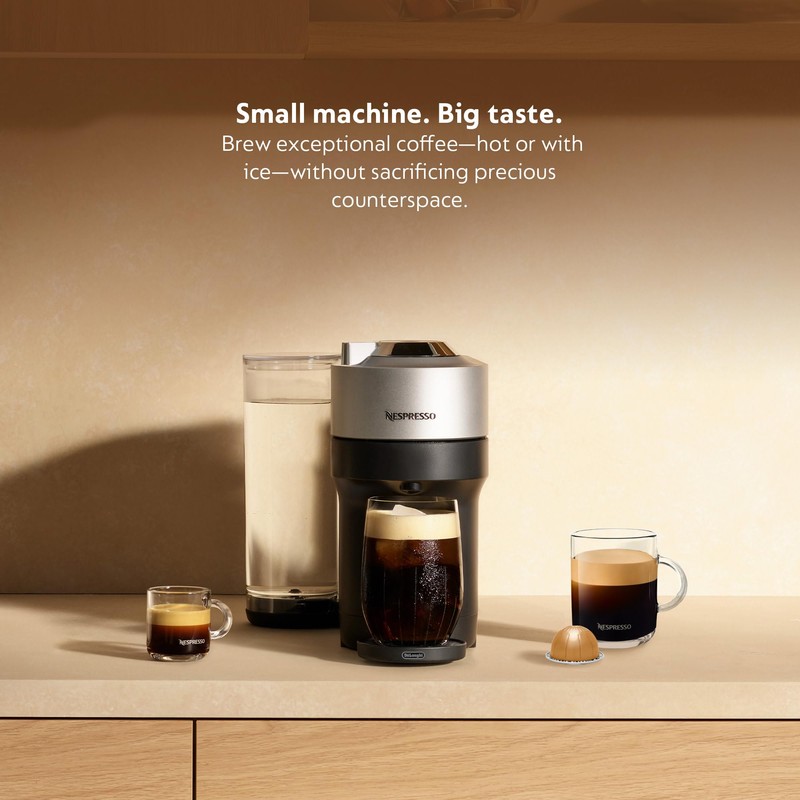 Nespresso Vertuo Pop+ Deluxe Coffee and Espresso Machine by De'Longhi,