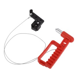 HOPESPANNER Universal Car Safety Hammer Glass Breaker Urgent Escape Tool 1 Pc Black Red