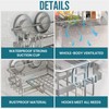 TAILI Corner-adaptive Suction Cup Shower Caddy 2 Pack, Stainless Steel