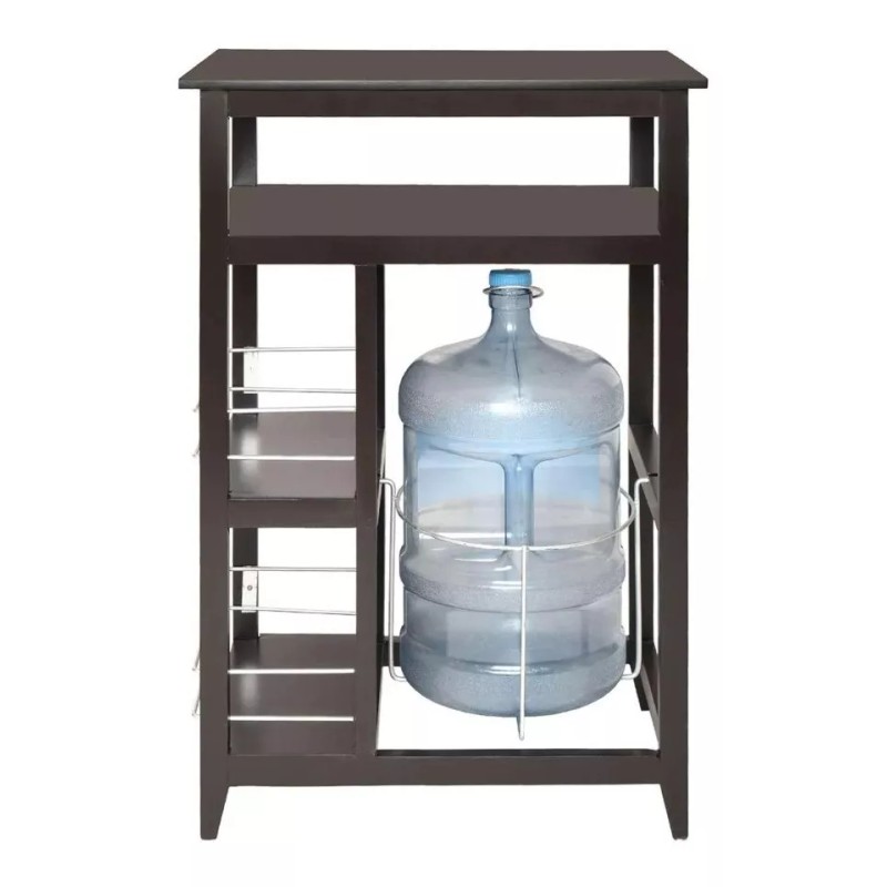 Tubogar Portagarrafón De Agua Mesa Multiusos Compartimentos Iza Café