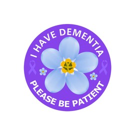 inking house Dementia Awareness Iron On Transfer Design for Fabrics, 1 Piece, 5.7 CM X 5.7 CM