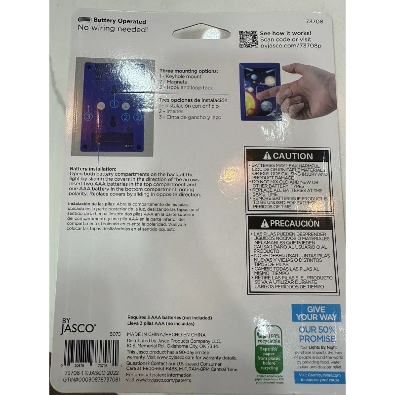 Jasco Lights by Night “Planets” LED Battery Power Night Light