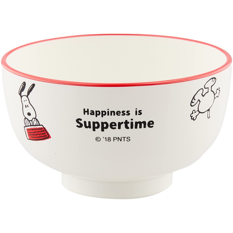 Peanuts 606551 Snoopy Happiness is Supper Time Painted Bowl Plate,