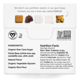 SIMPLY Gum Coffee, Plastic-Free Natural Chewing Gum, 6 Pack (90 Pieces) | Vegan, Kosher, Non GMO, Aspartame Free and Sorbitol Free