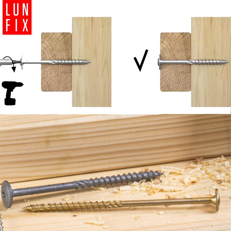 Lun Fix Flat Head Screws 8 x 400 mm |