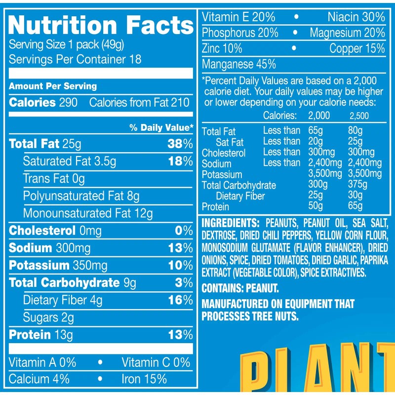 Planters Heat Peanuts (1.75 oz Packets, Pack of 18)
