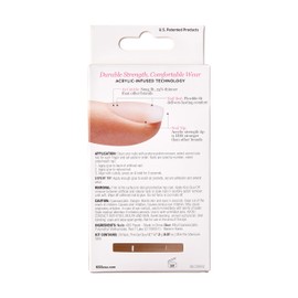 KISS KISS Salon Acrylic Natural Fake Nails, 'Bareskinned', 28 Acrylic-Infused, Bubble-Free, Flexible, Durable, False Glue-On Nails