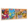 Melissa & Doug 3-Puzzle Jigsaw Set - Dinosaurs, Ocean, and