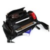 TIDING Men's Black Genuine Leather Large Capacity Waist Bag