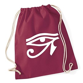 Hippowarehouse horus egyptian eye Drawstring Cotton School Gym Bag 37cm x 46cm, 12 litres