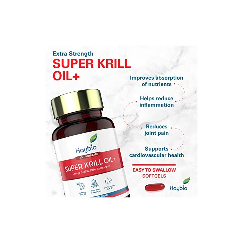 Krill Oil Capsules High Strength - Organic Joint Care Pain