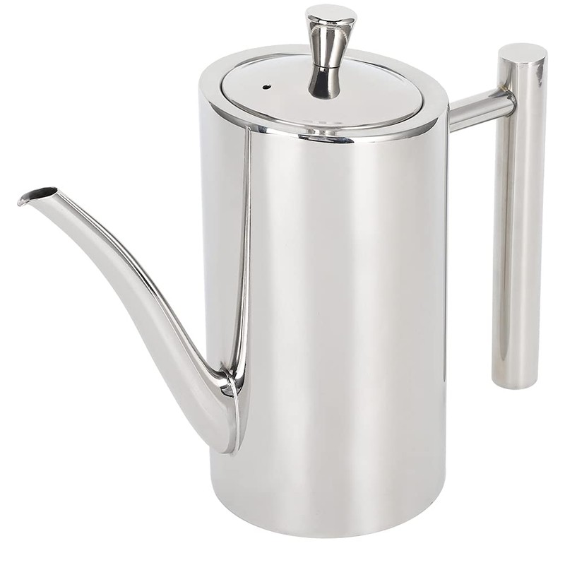 Natudeco Oil Pot Kitchen Oil Bottle Stainless Steel Dustproof Leak-proof