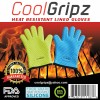 CoolGripz Silicone Heat Resistant Lined Cooking Gloves Camping Pot Holder