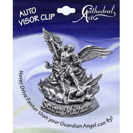 Cathedral Art, St. Michael (Abbey & CA Gift) Auto Visor Clip