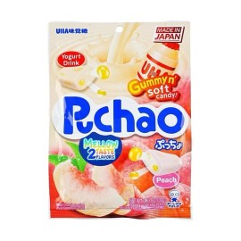 Uha Puccho Puchao Chewy Candy Yogurt Drink & Peach 3.53oz