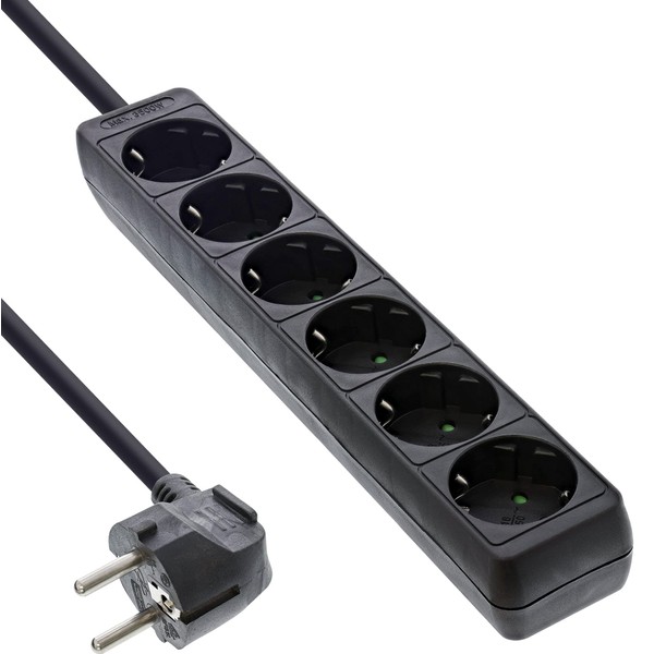 InLine® 16465 6AC Outlet 230 V 5 M Surge Protection