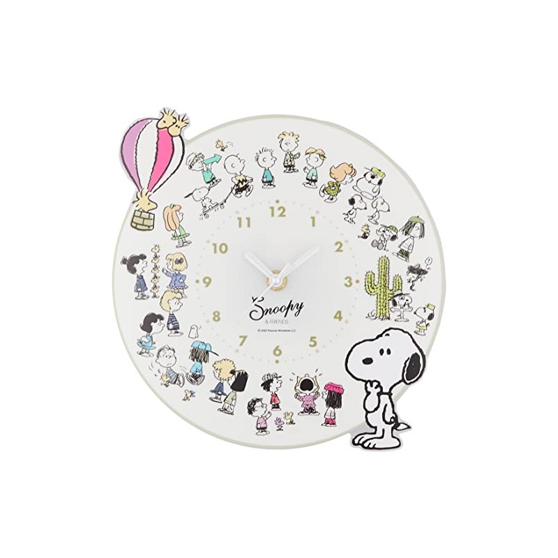 Marimo Craft SPZ-2614 Snoopy Acrylic Wall Clock All Peanuts W