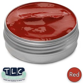 The Leather Clinic Leather Colour Restorer | Multi Use Absorbent Leather Dye Repair | Recolouring Balm for Sofas, Shoes, Bags, Coats (Red, 50ml)