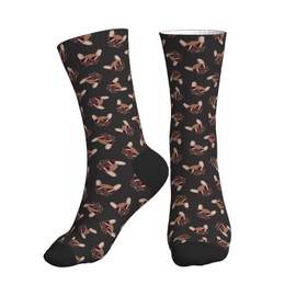 AIMASTZ French Bulldog Smile Sunglasses Unisex Funny Novelty Sport Socks, Funky Crazy Cool Soft Crew Socks