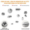 ELECTRAPICK Pack of 240 Grub Screws, Taper Tip, M3, M4,