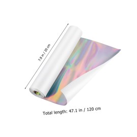 SEWACC Iridescent PU Glitter Fabric for Decorative Clothing Costumes and DIY Crafts Lightweight Easy to Cut Creative Holographic Material Silver