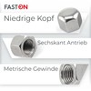 FASTON Acorn Nuts Low Form M5 Stainless Steel A2 V2A