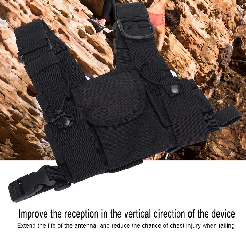 Radio Shoulder Holster Chest Harness Holder Vest, Firefighting and Walkie