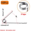 Ctyjia 10 PCS 304 Stainless Steel Torsion Spring, 0.7mm Wire