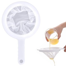 Strainer Filter 400 Mesh Nylon Wine Filter with Handle 14 cm Ultra Fine Funnel Filter BPA-Free Strainer Fine for Filtering Juice Milk Oils Coffee Wine Soy Milk