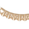 Bchinb Engaged Burlap Banner Rustic Engagement Wedding Party Decorations Bunting