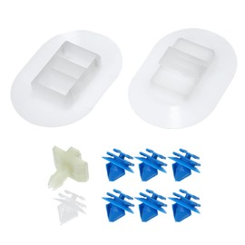 X AUTOHAUX Set of 10 Car Side Skirts Mounting Clip Set for Citroen DS3 White