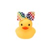 Pride Themed Yellow Rubber Duck Ducks - Multi Colored Polka Dot Rainbow - Individual or Pack of 2 (Hair Bow Duck)
